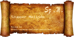Szupper Melinda névjegykártya